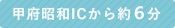 甲府s昭和ICから約7分